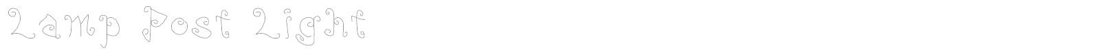 Lamp Post font preview